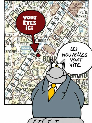 Poster Le Chat Par Philippe Geluck Vous Etes Ici Exclusivite Brusel Brusel