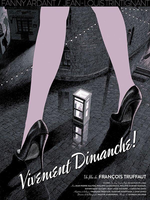 Serigraphie François Schuiten  Vivement Dimanche ! Hommage à Truffaut