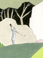 Estampe Golf par François Avril - Approach
