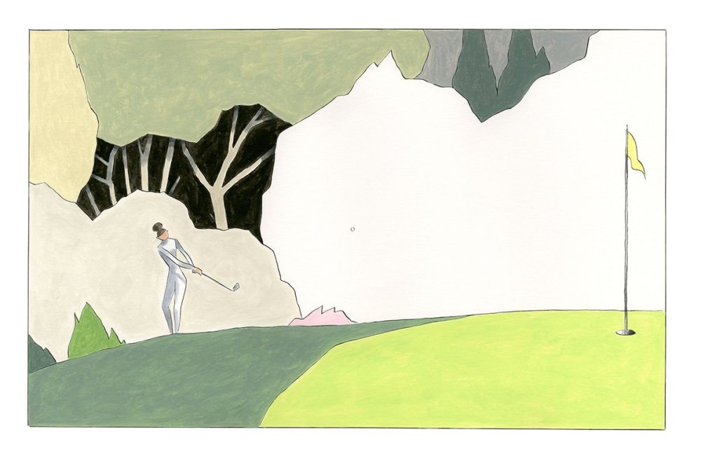 Estampe Golf par François Avril - Approach