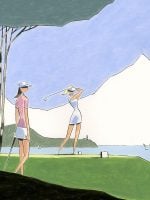 Estampe Golf par François Avril - Driving