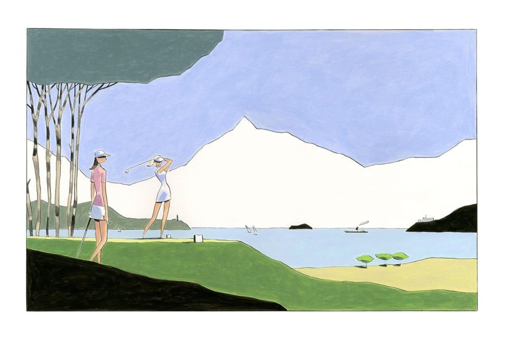 Estampe Golf par François Avril - Driving