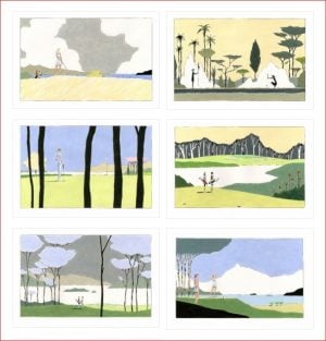 GOLF par François AVRIL - La série complète des 7 estampes