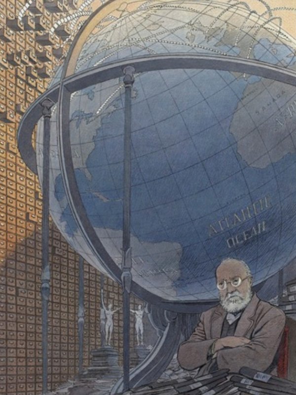 Hommage à Paul Otlet - Affiche Francois Schuiten signée sur papier luxe