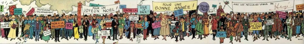 Affiche – Tintin/Hergé – Carte de voeux