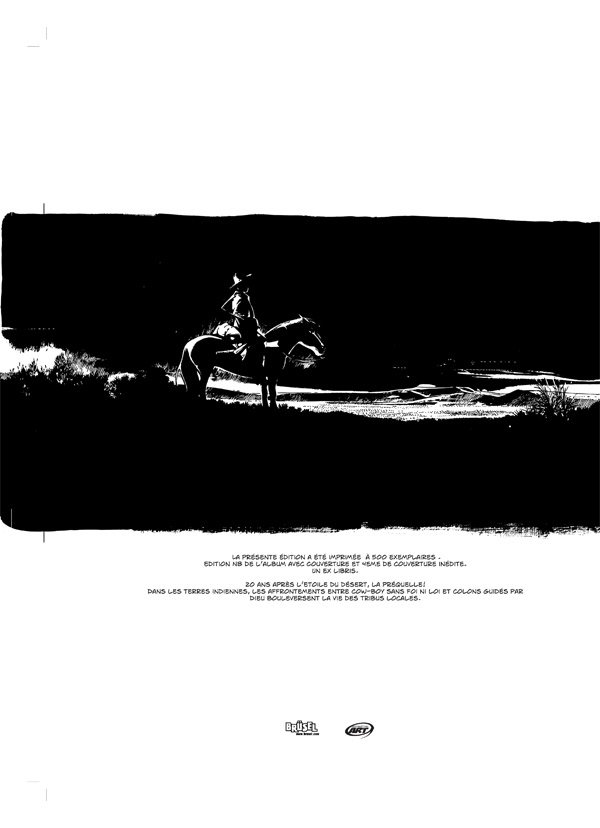 L'Etoile du Désert tome 3 - Tirage spécial Brüsel noir et blanc – Image 2