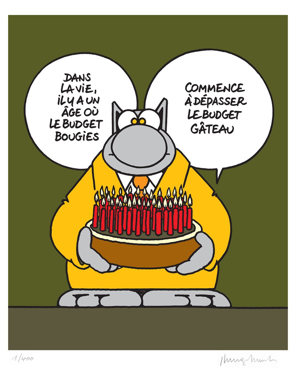 Serigraphie Le Chat Par Philippe Geluck Anniversaire Brusel