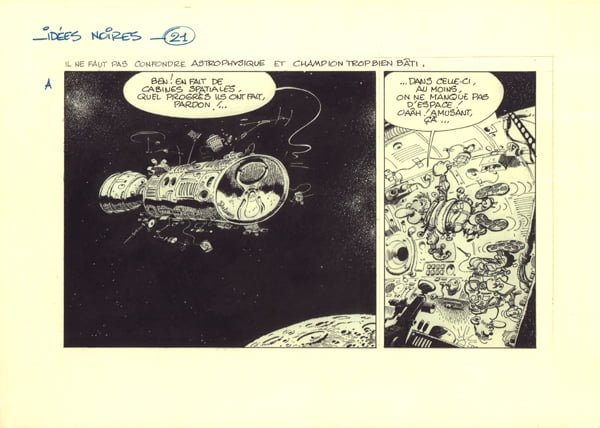 Franquin idées noires tirage de luxe format à l'italienne