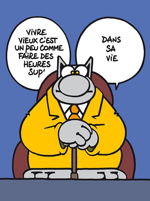 Sérigraphie Le Chat par Geluck – Vivre vieux – Brüsel