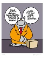 Sérigraphie Le Chat par Geluck Un de perdu