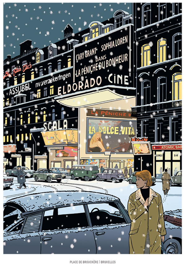 Affiche "Kathleen, Place de Brouckère – Bruxelles" par Baudouin Deville numérotée et signée – Image 2