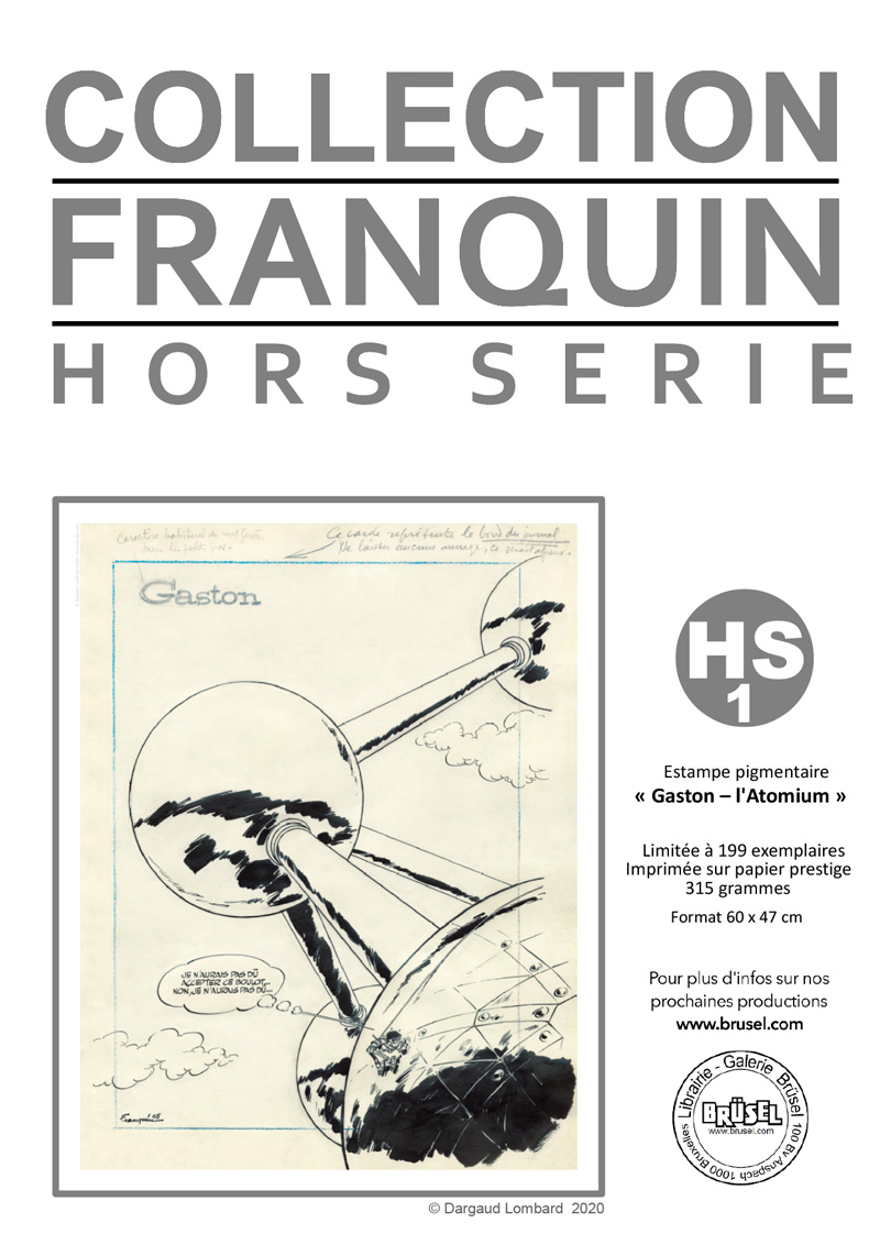 Estampe pigmentaire Hors Serie #1 : Gaston sur l'Atomium par Franquin – Image 2