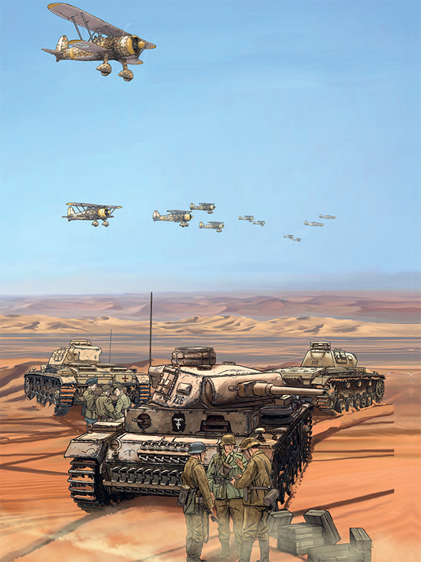 Afrika Korps tome 2 "Crusader" par Olivier Speltens - jaquette exclusive + ex-libris