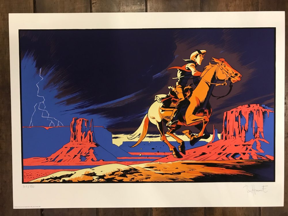Sérigraphie Lucky Luke par Matthieu Bonhomme "Tonnerre" – Image 2