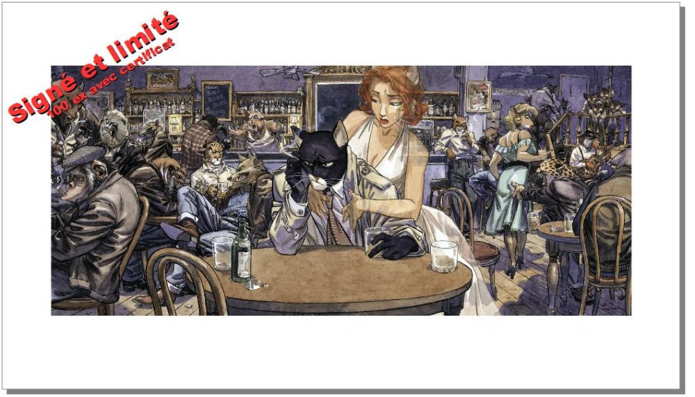 Blacksad - Estampe pigmentaire John's Blues par Juanjo Guarnido - Exclusivité Brüsel – Image 2