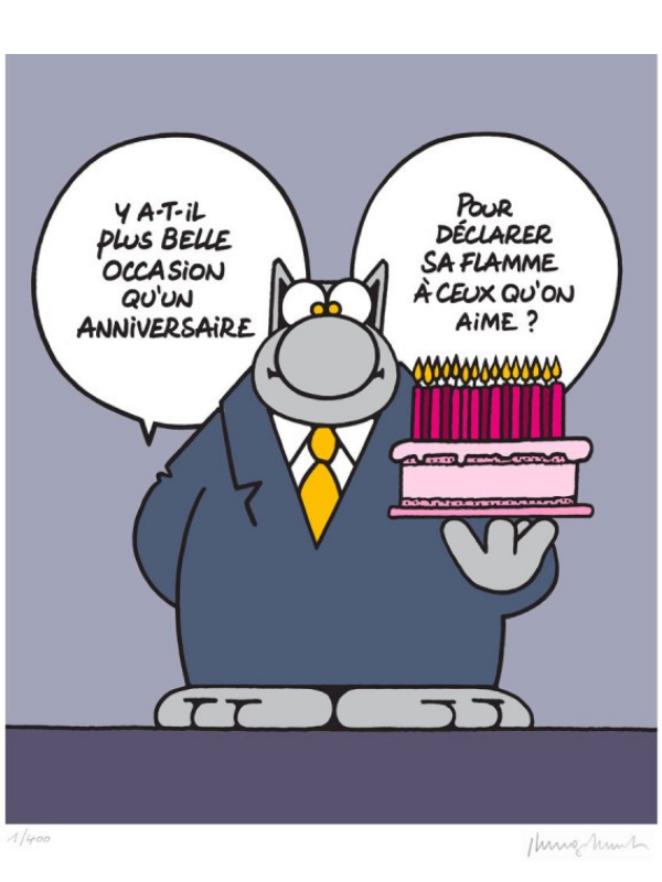 Sérigraphie Le Chat par Philippe Geluck - Une belle occasion