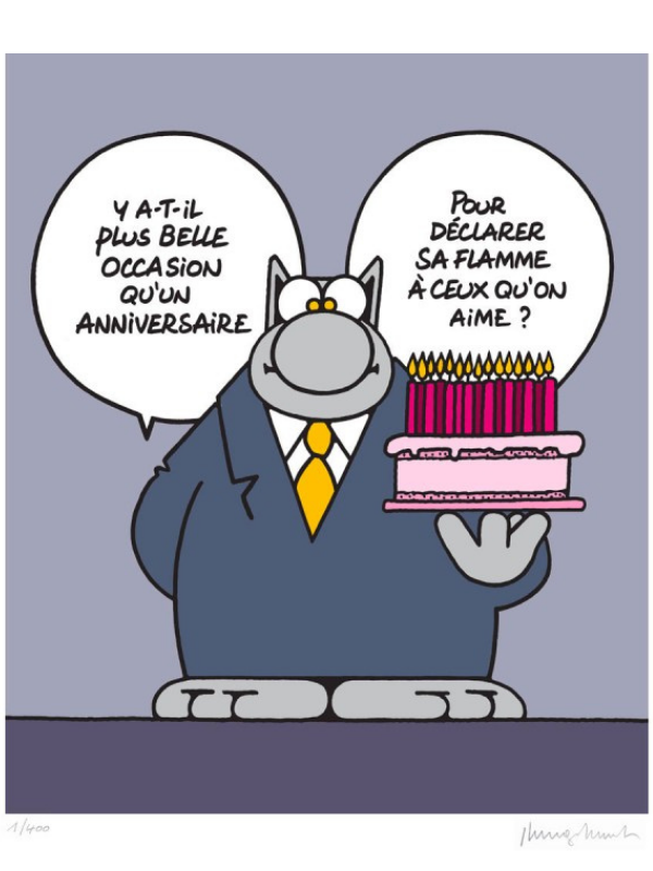 Sérigraphie Le Chat par Philippe Geluck – Une belle occasion – Brüsel