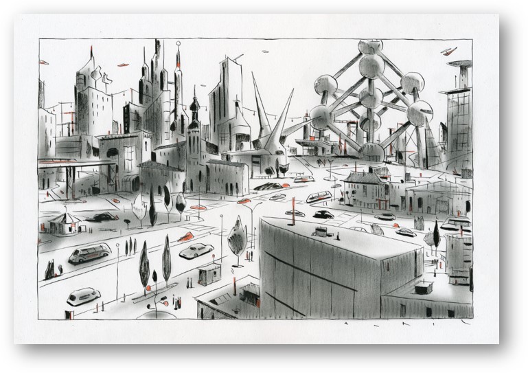 Atom city VI par François Avril - exclusivité Brüsel