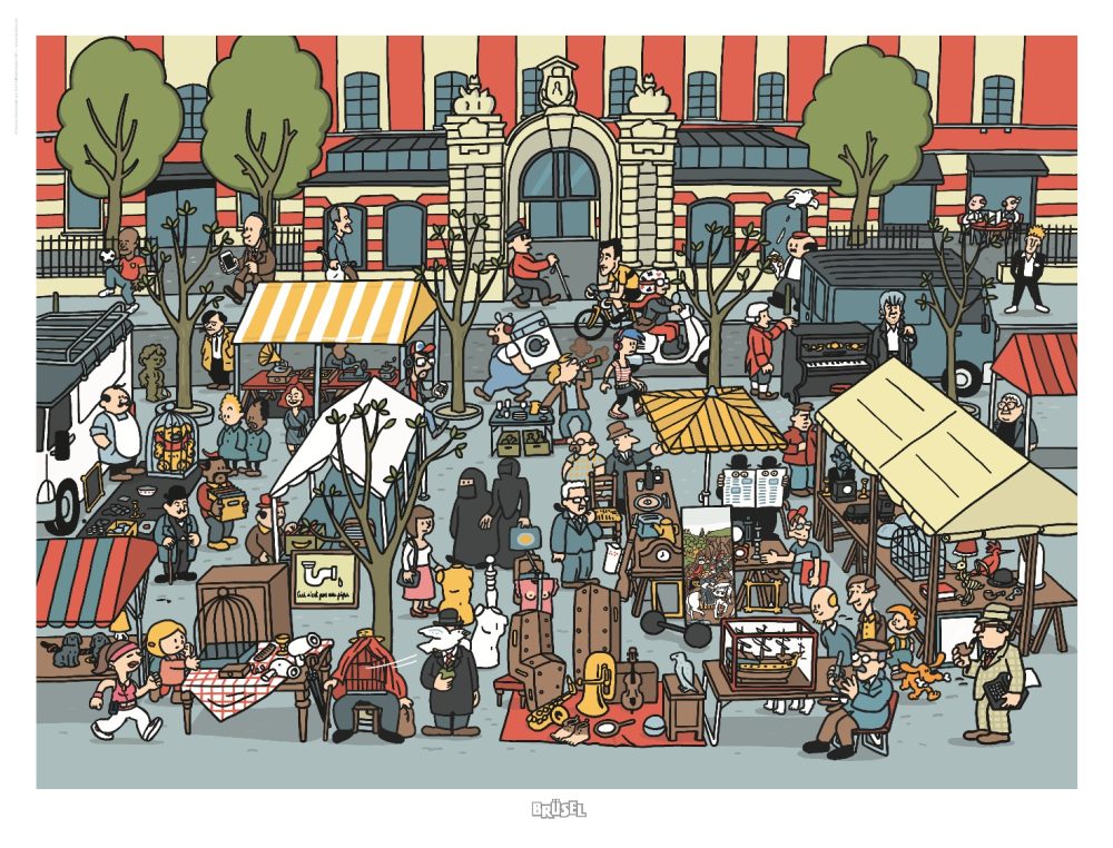 Renée + Ex libris signé Pieter de Poortere : Un hommage à Bruxelles et Magritte ! – Image 2