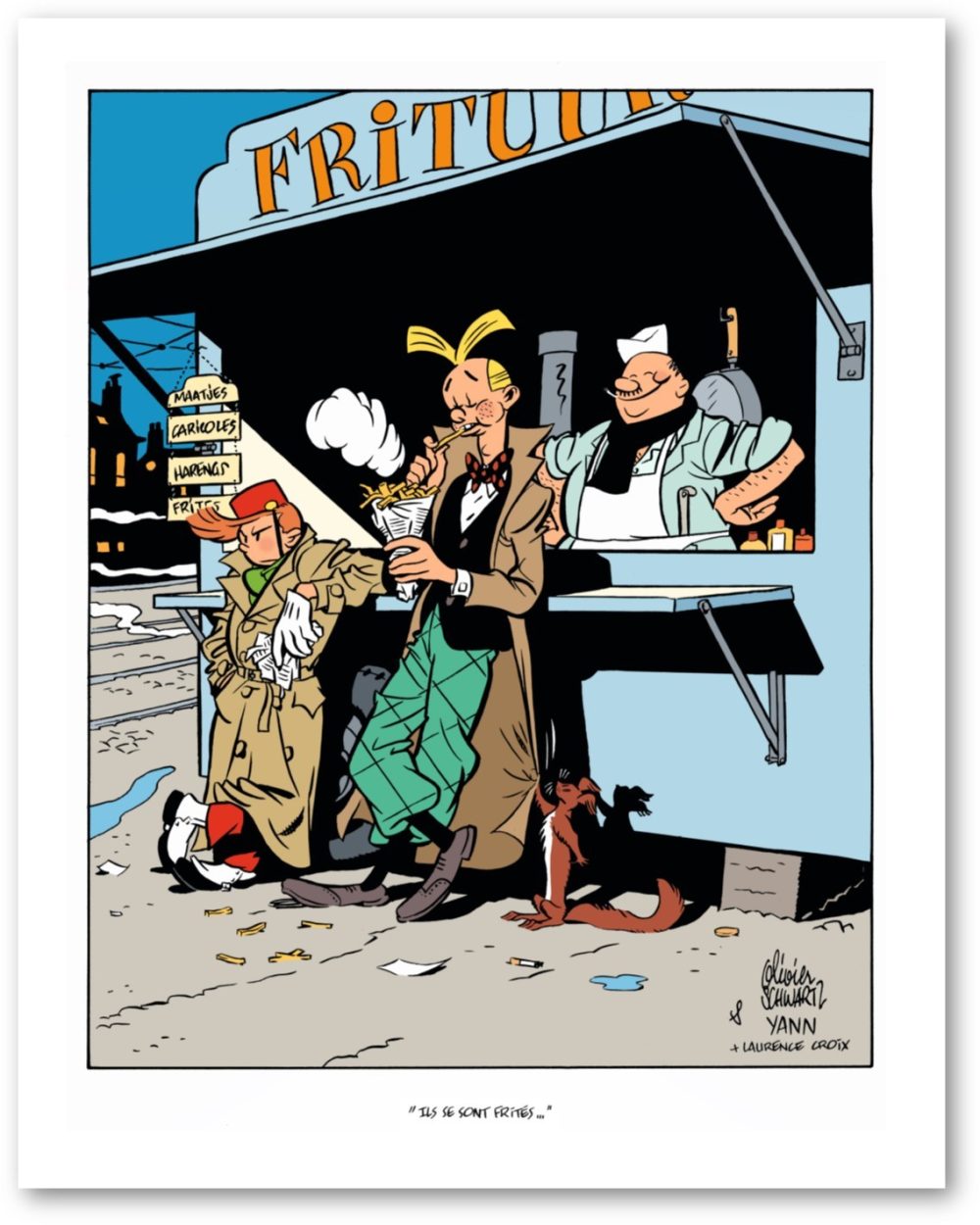 Affiche Spirou par Schwartz - Ils se sont frités ! Signée et limitée