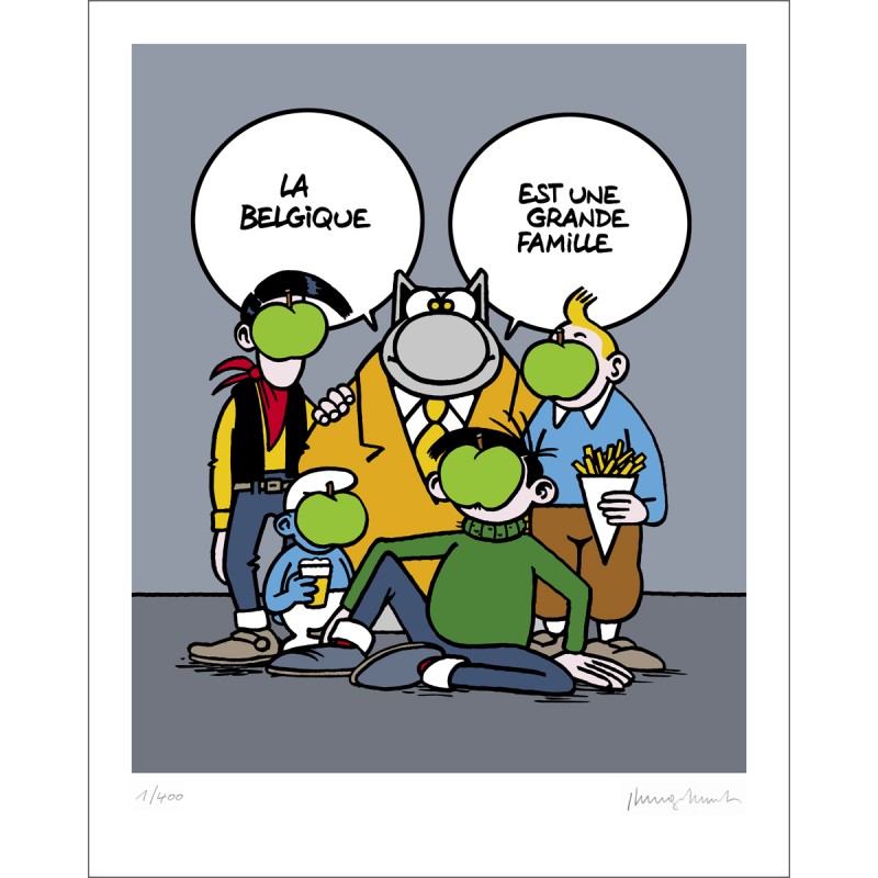 Sérigraphie Le Chat par Philippe Geluck - La mère patrie