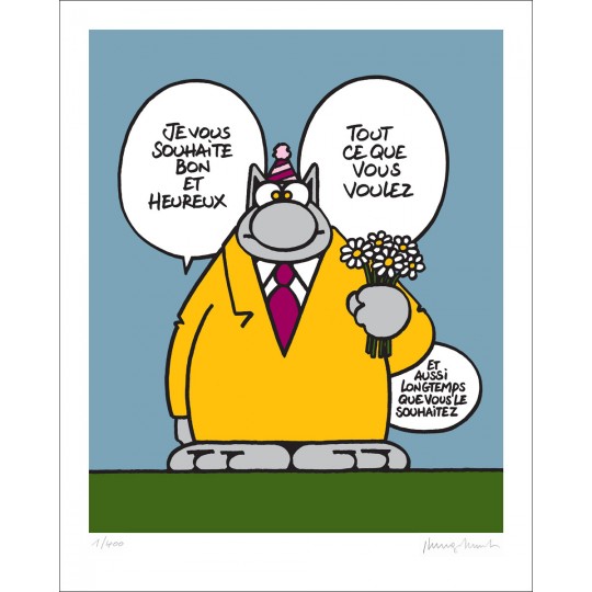 Sérigraphie Le Chat par Philippe Geluck - Tout ce que vous voulez