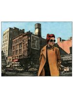 Estampe pigmentaire Miles Hyman: 6th Avenue 40X40 encadrée