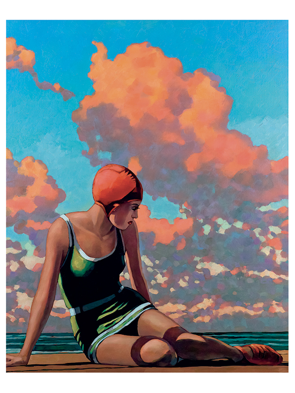 Estampe pigmentaire Miles Hyman : "La Sirena" 40x50