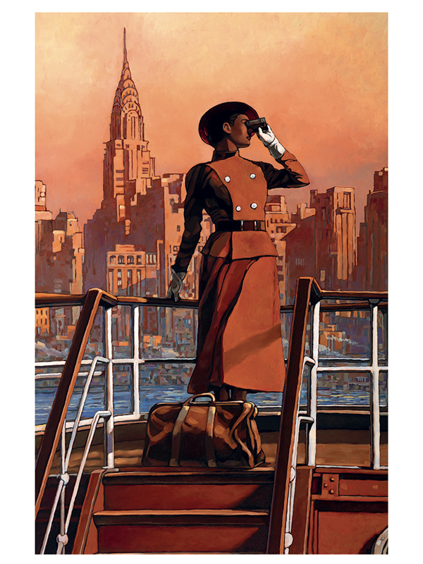Estampe pigmentaire Miles Hyman : "Observation deck" 40 x 50 cm