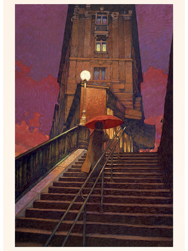Estampe pigmentaire Miles Hyman : Pigalle 40x40