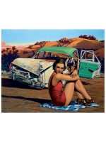 Estampe pigmentaire Miles Hyman : Ponderosa 40x40