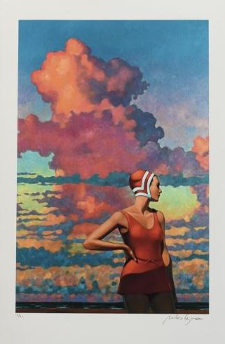 Estampe pigmentaire Miles Hyman : "Cloud formation" 40x60 – Image 2