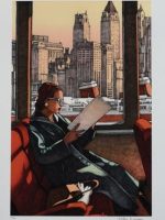 Estampe pigmentaire Miles Hyman : "Lectrice" 40x60 signée limitée