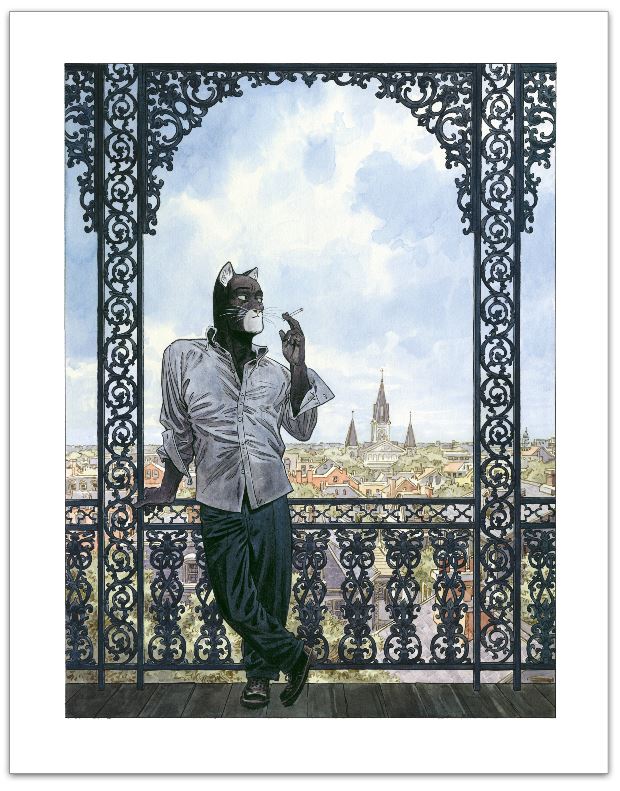 Estampe : "Blacksad Balcony" signée et limitée à 100ex -Exclusivité Brüsel !