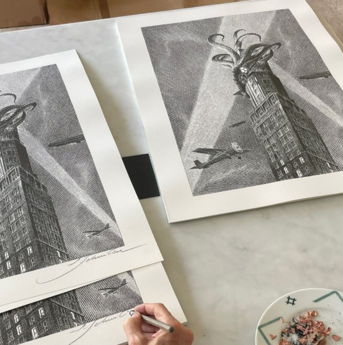 Estampe - Le retour du Capitaine Nemo - Signée et limitée F. Schuiten – Image 2