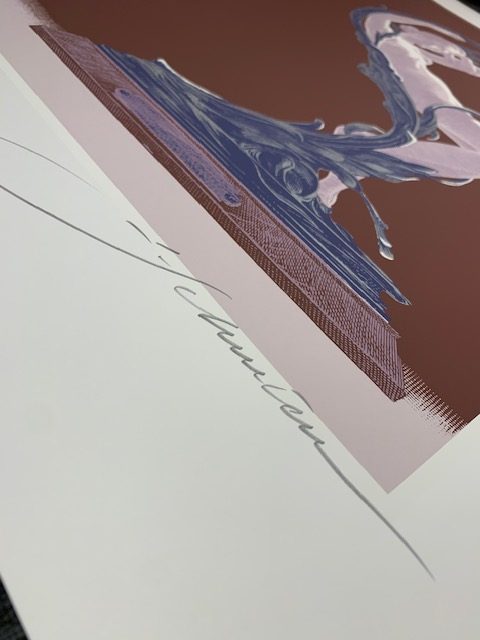 Sérigraphie - La lampe aux Nymphes  ( Variante Argentée ) - Signée et limitée F. Schuiten – Image 3