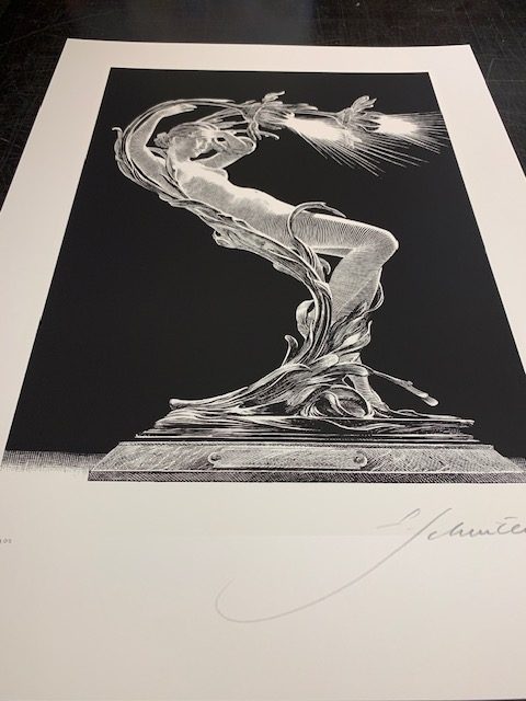 Sérigraphie - La lampe aux Nymphes  ( VersionN/B ) - Signée et limitée F. Schuiten – Image 6