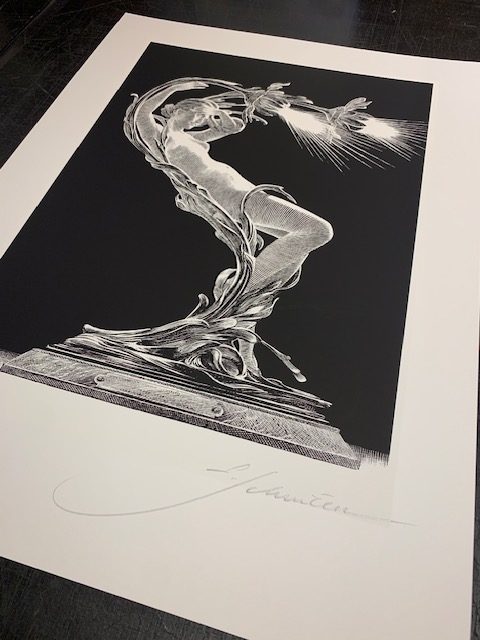 Sérigraphie - La lampe aux Nymphes  ( VersionN/B ) - Signée et limitée F. Schuiten – Image 7