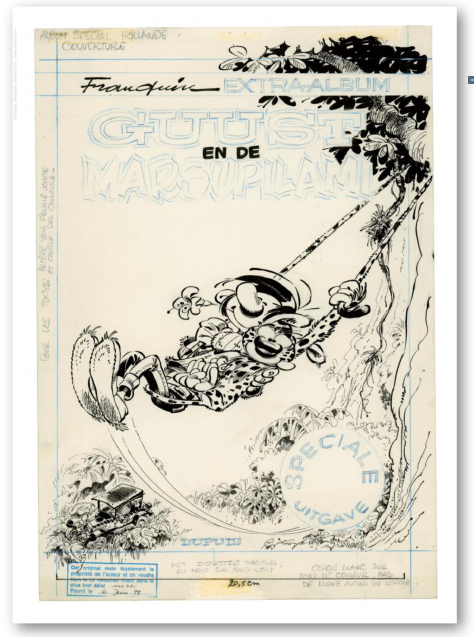 Guust en de Marsupilami : estampe pigmentaire