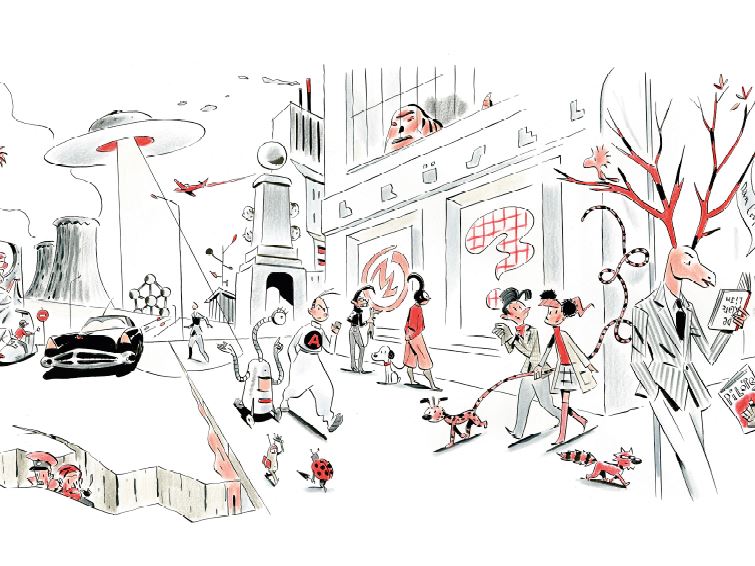 Digigraphie La Fresque de François AVRIL signée 99 ex. en exclusivité Brüsel