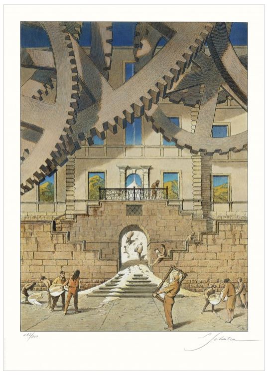 Schuiten - L'Escalier du Temps - Estampe signée 400 ex.