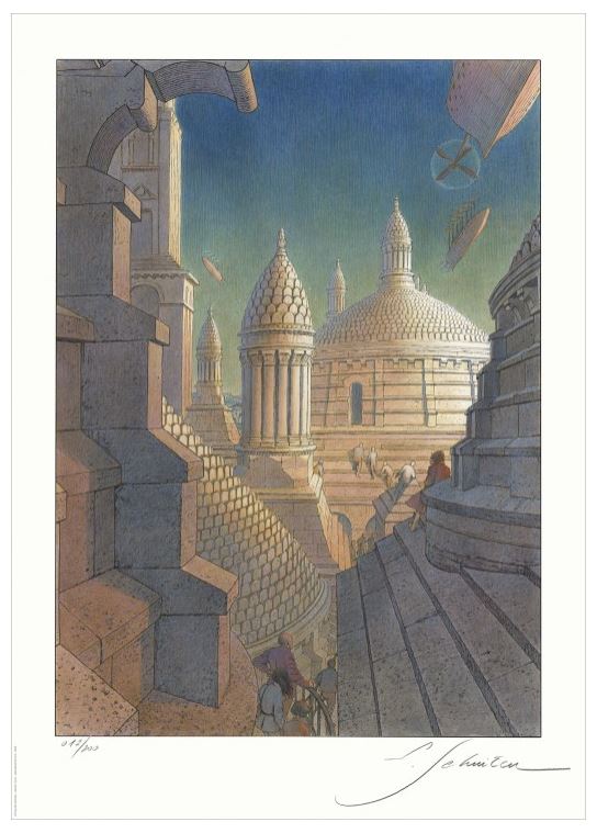 Estampe "Périgueux" par François Schuiten - Signée et limitée