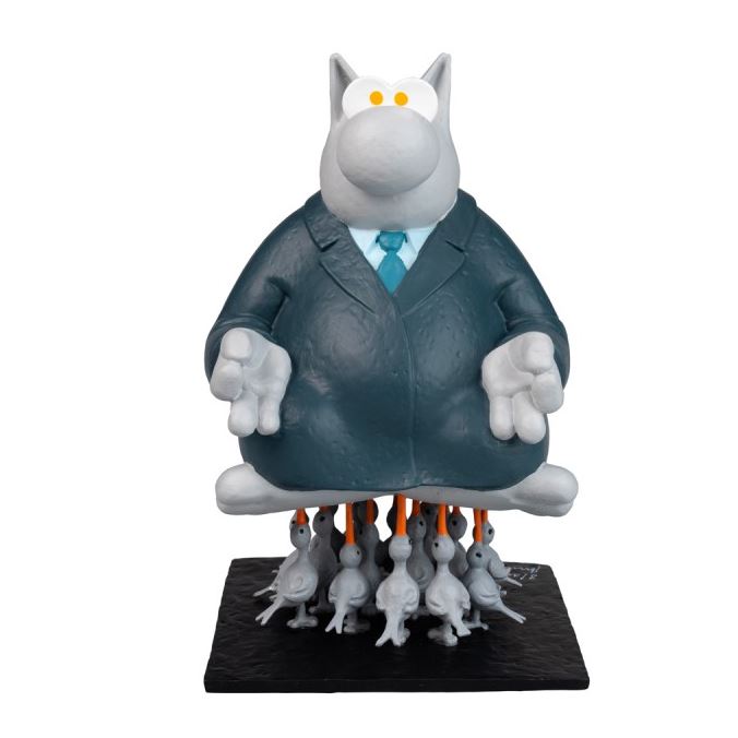 Figurine en résine Le chat RAWHAJPOUTACHA Signée par Philippe Geluck - 100 ex.