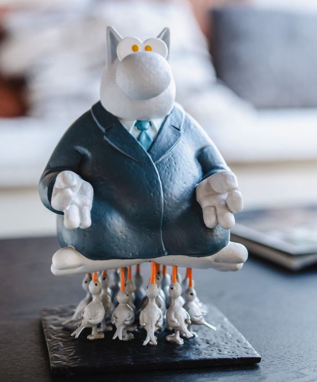 Figurine en résine Le chat RAWHAJPOUTACHA Signée par Philippe Geluck - 100 ex. – Image 4